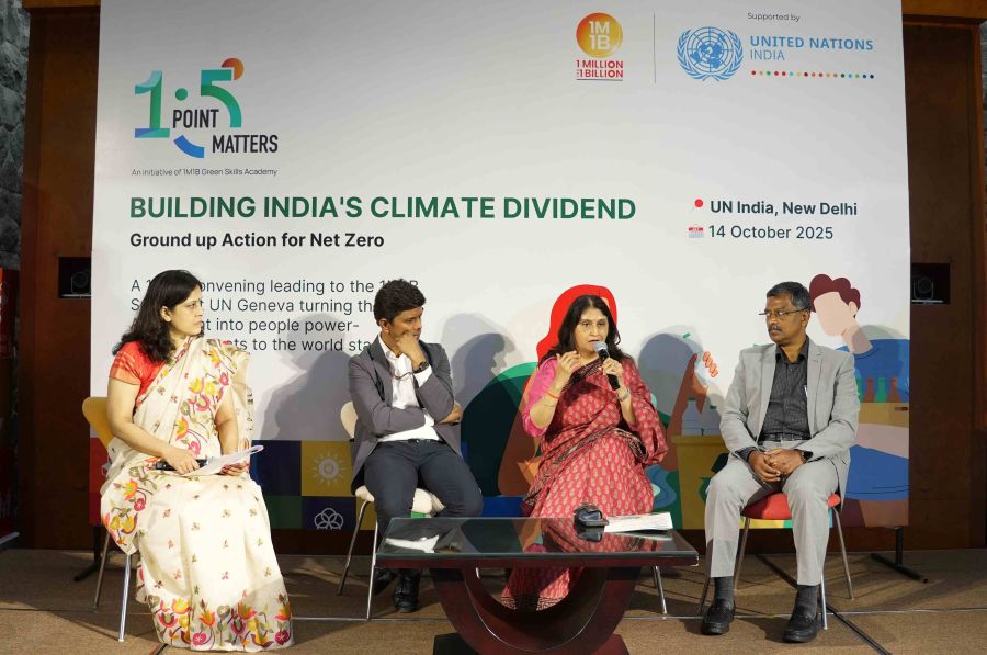 1M1B Green Skills Academy Launches ‘1.5 Matters’ and ‘Youth Climate Diplomacy’ Initiative at UN House to Build India’s Climate Dividend